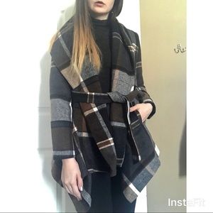 plaid flowy jacket